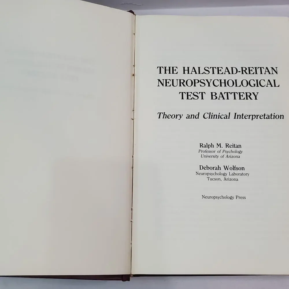 Halstead Reitan Neuropsychological Test Battery : Theory and Clinical Interpreta